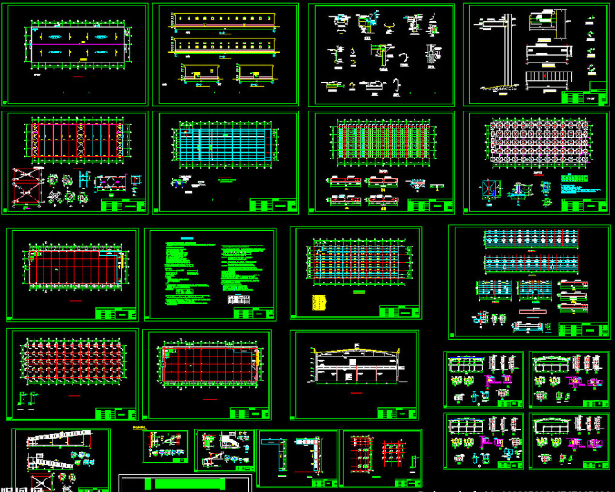 老河口二层全钢结构超市图纸