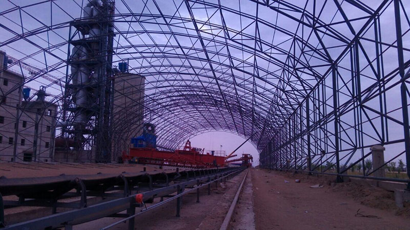 老河口煤棚网架安装