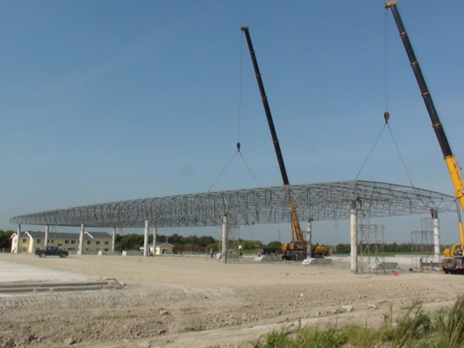 老河口收费站网架工程